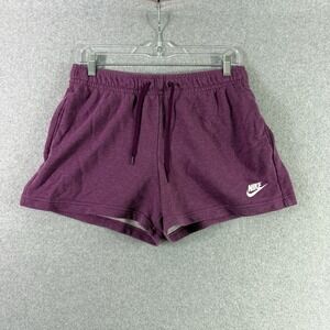 Nike shorts womens medium purple cotton pull on